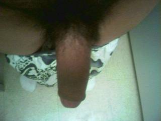 Top view of my Mexican uncut cock.
