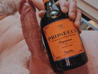 What do you want first? Prosecco ... Or my juicy cock?