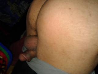 behind my buttocks are my balls, now I share them