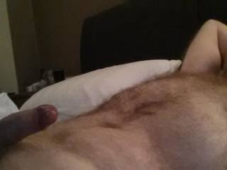 love to chilling there with that long, thick uncut cock in and out of my mouth while i rub them meaty hairy balls!!!