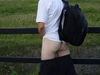 flashing my ass in public, maybe I should be spanked, what do you think?