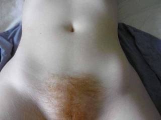 a co-worker of my wife, i was so happy to see she has a red hairy pussy. my wife and i have read lately that pubic hair is making a comeback and i love it....
