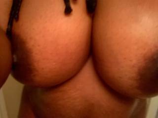 Mmmmmmmmm I'd love to lick and suck on your beautiful nipples then slide my thick meaty cock deep between your incredible tits......;)