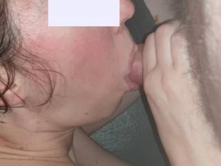 Giving hubby a blowjob