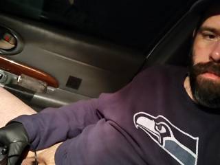 Just sitting in my car masturbating hopefully you will help me cum