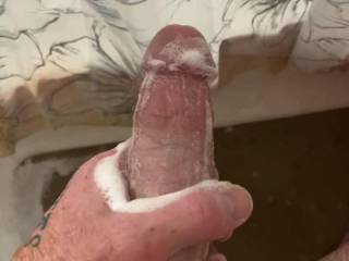 I love the shower, hot water, and a nice time to rub on this wonderful little cock.
