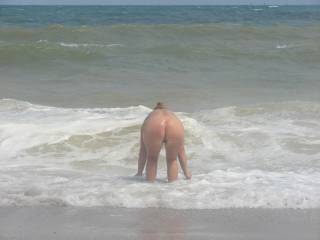 Black Seah nudist beach,my wife
