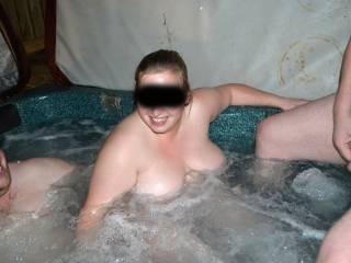 fun in a hot tub