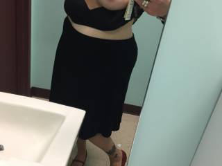 A selfie our girlfriend took of her amazing tits at work. Can't wait to fuck those titties again! Could you?