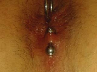 My 2 anal piercings with ring & barbel