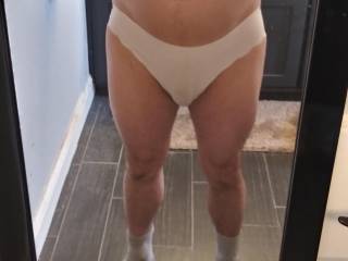 I tucked my bigg cock in this time. You guys like? I lovee these undies!!