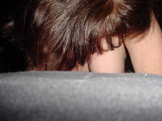 ummmm can see a lil cleavage as you suck cock