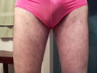 Trying on a new pair of pink panties do you like