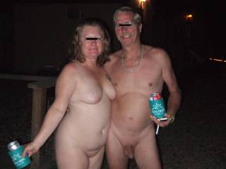 Friend at nudist camp before we went inside to play.