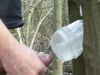 2 cumshots in 30 second. I fuck my fleshlight ice next to the country road and you can see the cars passing by in the background. I filmed it with my mobile (german: Handy) and my camcorder on tripod. Was very risky. The situation made me extremely horny,
