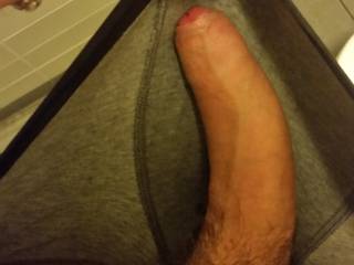 Being horny at work. Went to the bathroom to see what I felt in my shorts. Had to share this one with you.
