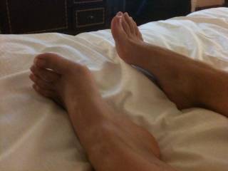 Lady #6(Stephanie) For the foot & leg fetish afficionados ;-)She has perfect sexy little toes! Mmm..I loved sucking on them...We work together ;-)