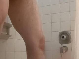 Jackin it in the shower after a long bike ride