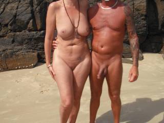 oooh you have a wonderful body. id show you my cock at the local nude beach too