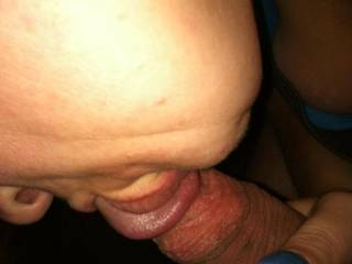 ready to cum as my wife sucks my cock I gave her a mouthful of cum she ate it all