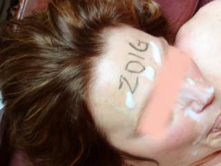 Enjoying a face full of hot cum just for Zoig! Beautybird sucking cock head to get the squirts of cum all over her face! She knows how milk a cock to get the most hot cum. From her forehead to her chin!