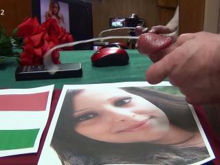 This hot Italian girl asked for a tribute. Look at her face! Would you say "no"?
