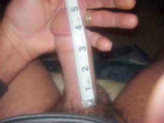 measuring my not so big cock.