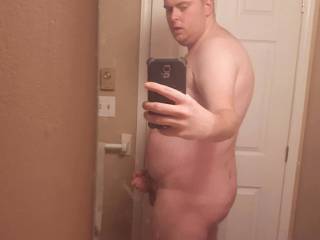 nude bathroom selfie before i hop in the shower