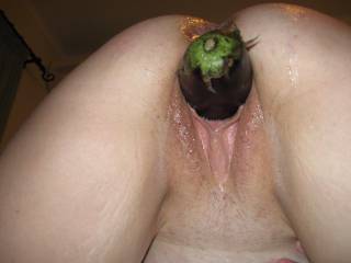 My fist??? imagine my knobs rubbing your g-spot inside !!  would you like that??
Mrs peas. xx
