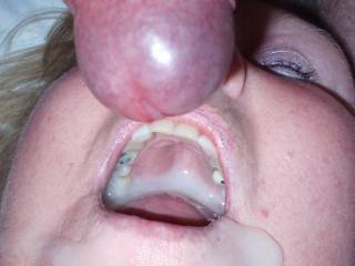 Taken the lot down her throat