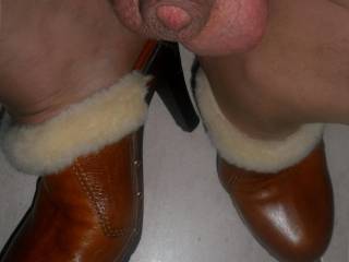 Small dick and high heel mules