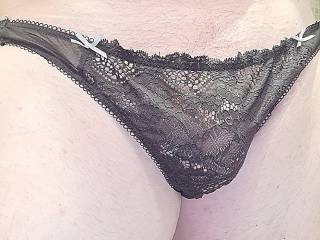 My new black lace panties i love them, I hope you do x