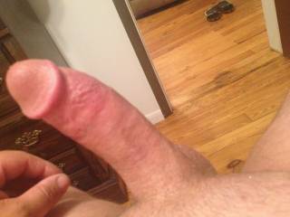 Your cock is so big and smooth... Hope the view of my body gets you as horny as i am right now... I close my eyes and imagine your hard dick exploring my mouth, then my tits and finally my very wanting pussy and ass...
