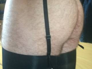 Black suspenders ans stockings