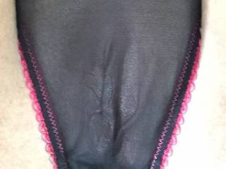 this is SO sexy - love seeing those sexy cuntlips through that sheer material.  I'd love to kiss and suck on them right through that panty and see just how much cuntcream I could get that way!