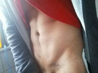 Mmm.,,yes! Feel my tongue making a warm wet trail down those sweet abs straight to your thick hard cock!