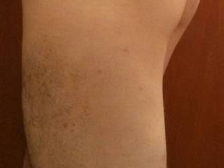 Gay friend showing his butt and legs.