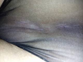 Wifey\'s hot orgasmic pussy under transparent undies