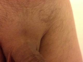 made this picture of my shaven dick at work