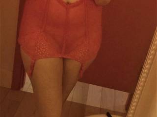 Ms C selfie of trying on new lingerie