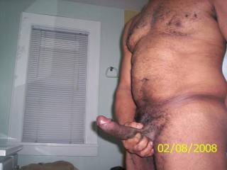 I see, nice hard cock.  I bet would love a good blowjob.  K