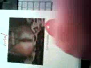 Cumming on jizz4ubabe's photo. Taken on a camera phone. Hopefully quality is good enough
