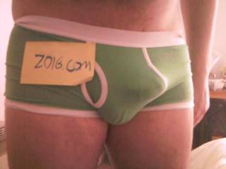 my cock in green undies
