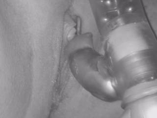 I wish I rub your clit with my cock before I give some real into your hot pussy