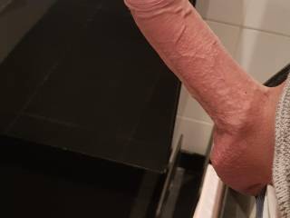 Showing my hard smooth dick