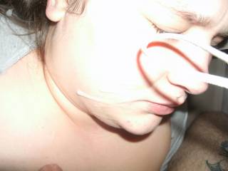 she would love all the cum she could get she loves it in her pussy though so  can suck it out