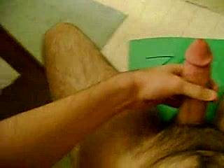 me jacking off to porn and cumming on 
sexistonercpl per her request. You think thats a lot of cum??
