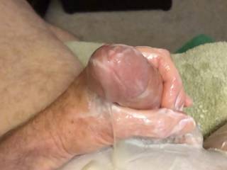 My thick, creamy cum keeps flowing.