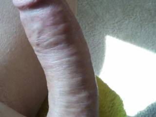 My clean-shaven Dick. Not quite hard, but getting there!