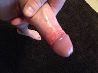 Foreskin pulled back for you to suck!